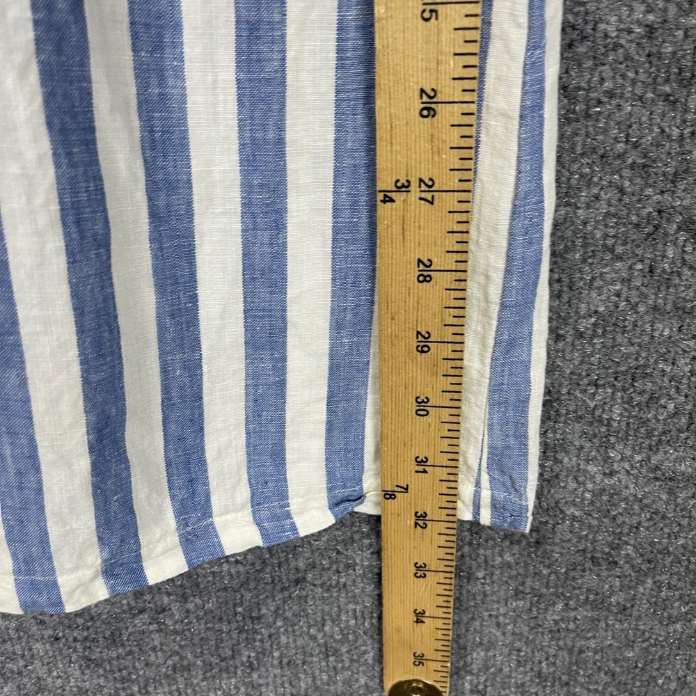Reformation Mini Dress Womens M Excellent Striped Linen Button Front USA Made - Picture 5 of 8